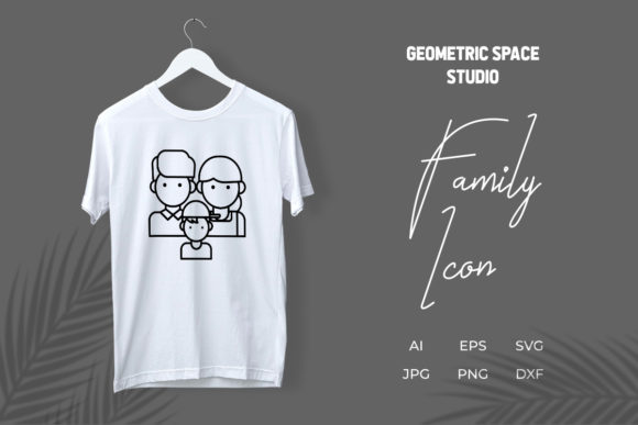 Family Icon Mom Dad Son Outline Black Review