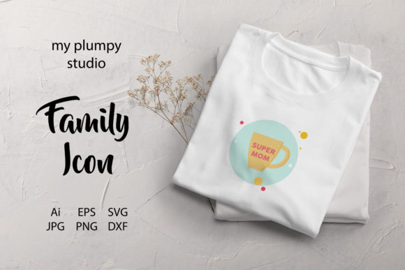 Family Icon Mug Love Mom Circle Blue Review