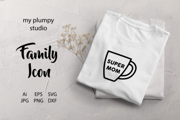 Family Icon Mug Love Mom Line Black Review