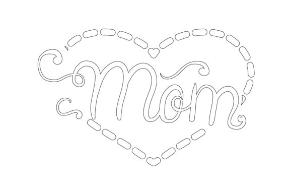 Mothers Day Aset Love Mom Outline Review