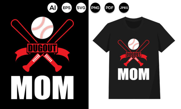 Review: Mom T-shirt Design Dugout Mom